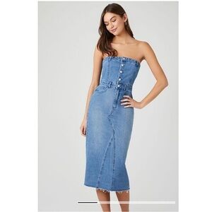 Sincerely Jules Blue Strapless Denim Dress New